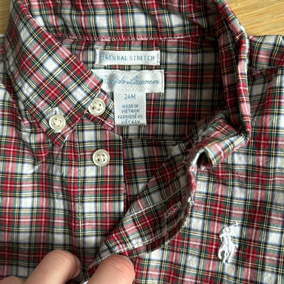 Ralph Lauren boys holiday button down - Picture 2 of 3
